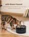 MISFANS Cat Water Fountain with 6Pack Replaceable Filters 71oz21L Cat Fountain for Drinking with Copper Faucet Designed Pump Filter Plastic Automatic Pet Water Fountain Bowl Dispenser