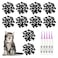 MiiOUU 100 pcs Cat Nail Caps Cat Claw Covers with Adhesives and Applicators Black XS