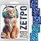 zetpo 100 pcs Cat Nail Caps Cat Claw Covers with Adhesives and Applicators S 5X Blue Glitter Shades