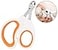 Vesslam Cat Nail Clippers with Circular Cut Hole Avoid Over Cutting Pet Nail Clippers Sharp Angled Blade Professional Paw Trimmer Set for Novice Pet Families Orange