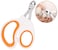 Vesslam Cat Nail Clippers with Circular Cut Hole Avoid Over Cutting Pet Nail Clippers Sharp Angled Blade Professional Paw Trimmer Set for Novice Pet Families Orange