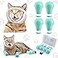 Hillban Cat Muzzle for Grooming with 4 Silicone Boots Breathable Transparent Face Guard Silicone Cat Claw Covers Anti Scratch Booties to Prevent Scratching Biting Bathing TrimmingSmall