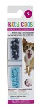 Kitty Caps Nail Caps for Cats Black with Gray Tips Baby Blue Safe Stylish Humane Alternative to Declawing Stops Snags Scratches Small 68 lbs 40 Count