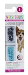 Kitty Caps Nail Caps for Cats Black with Gray Tips Baby Blue Safe Stylish Humane Alternative to Declawing Stops Snags Scratches Small 68 lbs 40 Count