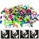 VICTHY 10 Colors 100pcs Cat Nail Caps Glitter Cat Claw Caps Kitten Caps with Adhesives and Applicators XS