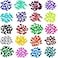 VICTHY 100pcs 10 Colors Cat Nail Caps Cat Claw Caps Cat Nail Covers with Adhesive Glue and Applicators S