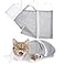 Shappy Cat Shower Net Bag Grooming Bathing Adjustable Washing Bag Multifunctional Cat Restraint Accessories Prevent Biting Scratching Nail Trimming Ears Clean Keeping CalmGrey
