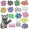 YMCCOOL 100pcs Cat Nail CapsTips Pet Cat Kitten Paws Covers Control Paws of 10 Nails Caps and 5Pcs Adhesive Glue 5 Applicator with Instruction