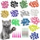 YMCCOOL 100pcs Cat Nail CapsTips Pet Cat Kitten Paws Covers Control Paws of 10 Nails Caps and 5Pcs Adhesive Glue 5 Applicator with Instruction