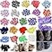 JOYJULY 140pcs Cat Nail Caps Kitten Caps 4 Glitter Colors 10 Colorful Cat Nails Caps Covers 7 Adhesive Glue 7 Applicator with Instruction