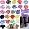 JOYJULY 140pcs Cat Nail Caps Kitten Caps 4 Glitter Colors 10 Colorful Cat Nails Caps Covers 7 Adhesive Glue 7 Applicator with Instruction