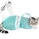 Ameami Cat Bathing Bag Adjustable Cat Washing Net Antibite AntiScratch Cat Shower Restraint Bag Breathable Mesh Cat Grooming Bag for Bath Nail Trimming Injection