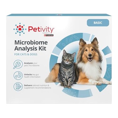 Petivity Microbiome Analysis Kit Basic for Cats and Dogs Powered by Purina 48 oz Box