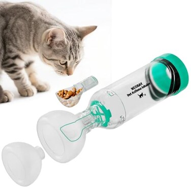 Neobay Cat Inhaler Spacer with Unique Panic Soother Sensitive Breath Indicator Designed for Cats with Asthma Respiratory Issues Includes 2 Cat Inhaler Masks