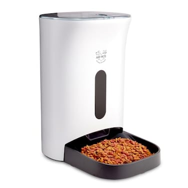Arf Pets Automatic Pet Feeder Food Dispenser for Dogs Cats Small Animals Features Distribution Alarms Portion Control Voice Recording Timer Programmable Up to 4 Meals a Day