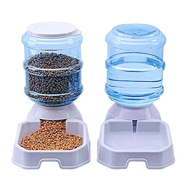 TENINYU Premium Quality SelfDispensing Gravity 1 Gallon Large Capacity Pet Feeder and Water Dispenser for Cat
