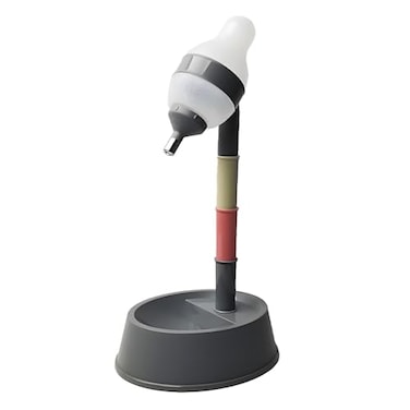NACOCO Pet Standing Water Dispenser Cat Dog Standing Bowl with Detachable Pole Automatically Feeding Water Height AdjustableGrey
