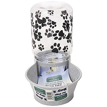 Lixit Reversable Water or Dry Food Feeders for Cats and Dogs Small Granite