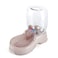 Flexzion Automatic Gravity Pet Waterer for Cat Dog NonSkid EasyClean Auto Replenish Water Dispenser Drinking Bowl 38 Gallon 15L Beige