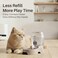 Flexzion Automatic Gravity Pet Waterer for Cat Dog NonSkid EasyClean Auto Replenish Water Dispenser Drinking Bowl 14 Gallon 900ml Beige