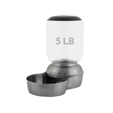 Petmate REPLENDISH Stainless Gravity Feeder 5 Pound Made in USA
