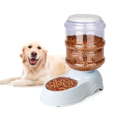 Leptzoa Automatic Dog Feeders 3 Gallon Capacity Gravity Food Dispenser for Large Dogs and Cats