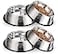 Hamiledyi Stainless Steel Dog Cat Bowl with Rubber Base 4 Pack Pet Feeder and Water Bowls Stackable NonSlip Puppy Dishes for Small Medium Animals Kitten Rabbit