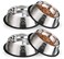 Hamiledyi Stainless Steel Dog Cat Bowl with Rubber Base 4 Pack Pet Feeder and Water Bowls Stackable NonSlip Puppy Dishes for Small Medium Animals Kitten Rabbit