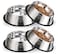 Hamiledyi Stainless Steel Dog Cat Bowl with Rubber Base 4 Pack Pet Feeder and Water Bowls Stackable NonSlip Puppy Dishes for Small Medium Animals Kitten Rabbit