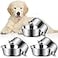 Yahenda 6 Pcs Stainless Steel Metal Dog Bowls Bulk Replacement Basic Thickened Pet Bowls for Small Medium Large Dogs Dishwasher Safe83 Inch