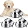 Yahenda 6 Pcs Stainless Steel Metal Dog Bowls Bulk Replacement Basic Thickened Pet Bowls for Small Medium Large Dogs Dishwasher Safe83 Inch