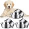 Yahenda 6 Pcs Stainless Steel Metal Dog Bowls Bulk Replacement Basic Thickened Pet Bowls for Small Medium Large Dogs Dishwasher Safe83 Inch