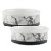 Bone Dry Pet Bowl Collection Ceramic Set Small Marble 2 Count White