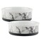 Bone Dry Pet Bowl Collection Ceramic Set Small Marble 2 Count White