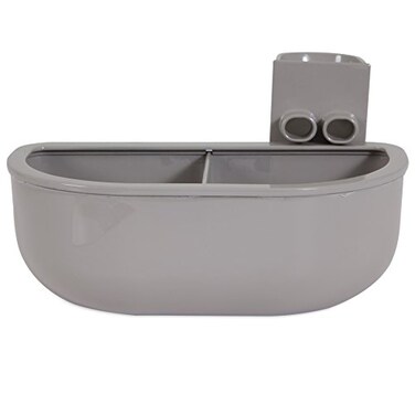 Petmate Double Diner Kennel Bowl Gray Small