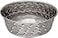 Loving Pets Diamond Plated Dog Bowl with NonSkid Bottom 3Quart Silver