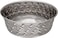 Loving Pets Diamond Plated Dog Bowl with NonSkid Bottom 3Quart Silver