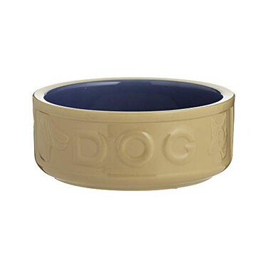 Mason Cash Cane Blue Lettered Stoneware Dog Bowl 18 cm