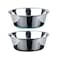 PEGGY11 Deep Stainless Steel AntiSlip Dog Bowls 2Pack 2 Cups