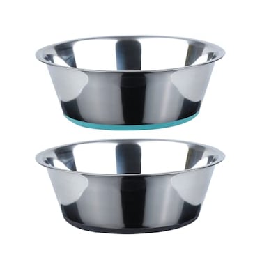 PEGGY11 Deep Stainless Steel AntiSlip Dog Bowls 2Pack 2 Cups
