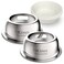 Kinn Kleanbowl Pet Bowl Stainless Steel Frame with Compostable Refills 32 oz Pack of 2 SpillProof Stable Disposable Pet Bowls for Easy Cleaning and Healthy Pets No Plastic