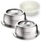 Kinn Kleanbowl Pet Bowl Stainless Steel Frame with Compostable Refills 32 oz Pack of 2 SpillProof Stable Disposable Pet Bowls for Easy Cleaning and Healthy Pets No Plastic