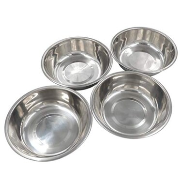 Forest Guys Stainless Steel Dog Cat Bowls 4Pack