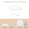 SPUNKYJUNKY 135OZ Ceramic Dog and Cat Bowl Modern Cute Weighted Food Water Bowl for Replacement White 1 Pack