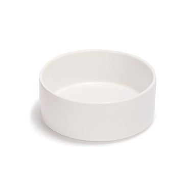 SPUNKYJUNKY 135OZ Ceramic Dog and Cat Bowl Modern Cute Weighted Food Water Bowl for Replacement White 1 Pack