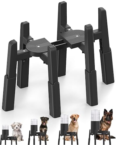 CZPET Dog Water Dispenser Stand Holder for Pet Automatic Feeders Width and Height Adjustable Elevated Stand for Pet Feerders Suitable for Large Dogs Stand Only