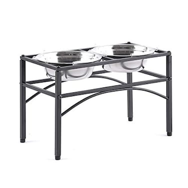 Funkeen Elevated Dog Bowls Raised Pet Feeder Cat Food Water Diner Stand Set