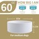 Addggo ElevatedRaised Ceramic Dog Bowl with Bamboo Stand White 36Cup
