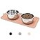 Ptlom Pet Placemat for Dog and Cat Mat for Prevent Food and Water Overflow Suitable for Medium and Small Pet Pink Silicone