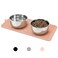 Ptlom Pet Placemat for Dog and Cat Mat for Prevent Food and Water Overflow Suitable for Medium and Small Pet Pink Silicone